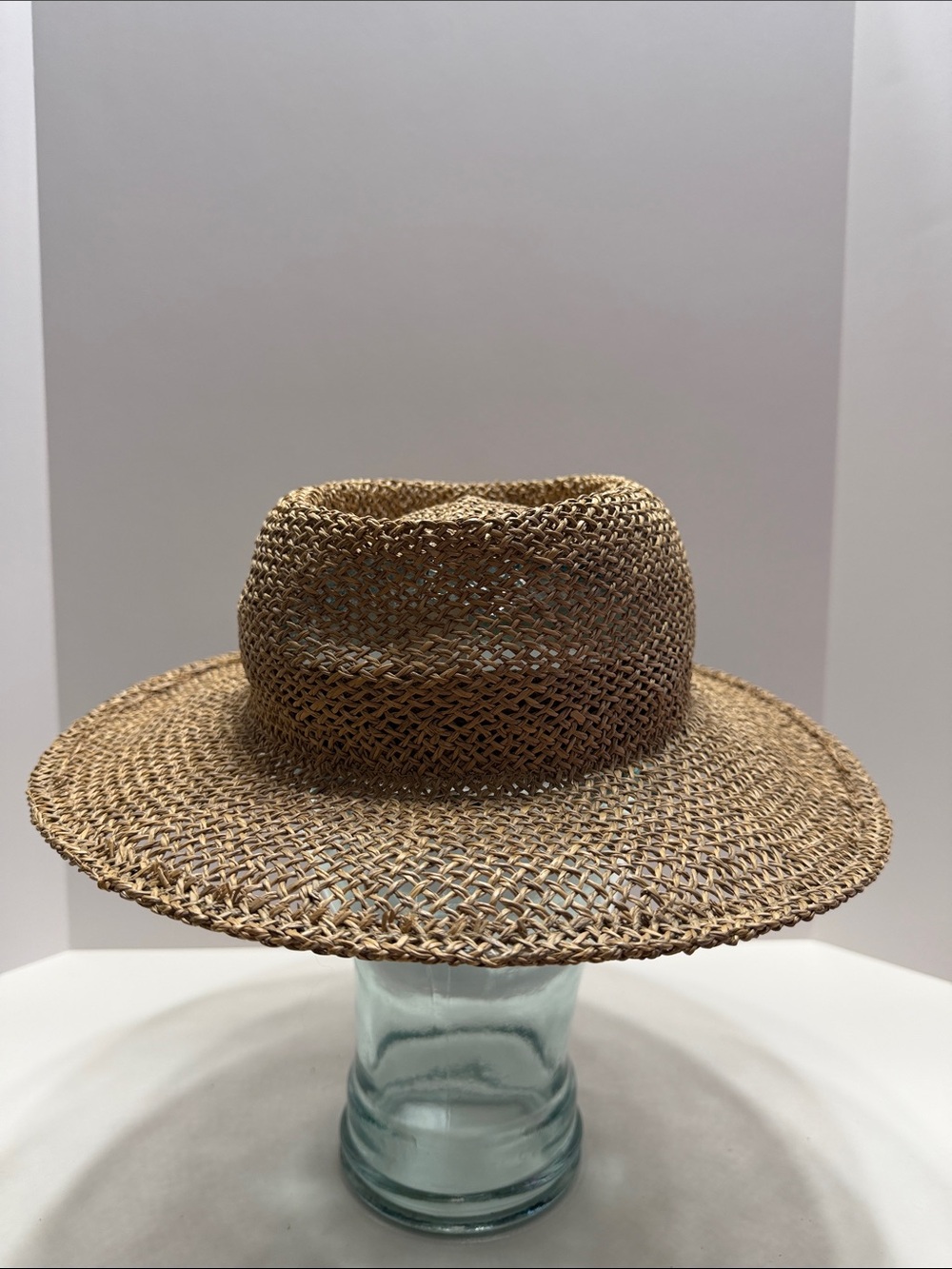 Woven Straw Sun Hat - Natural Tan - Picture 5 of 9